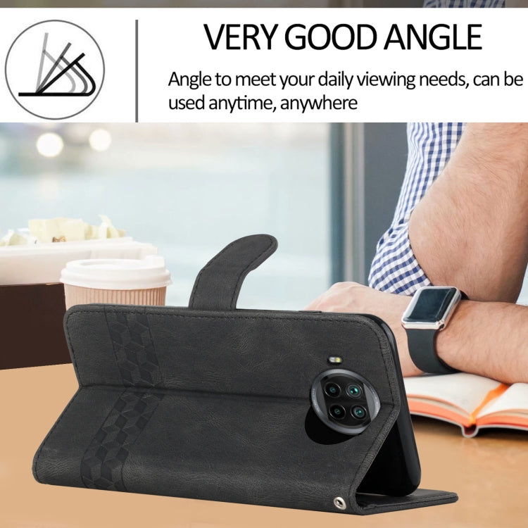 For Xiaomi Mi 10T Lite 5G Cubic Skin Feel Flip Leather Phone Case