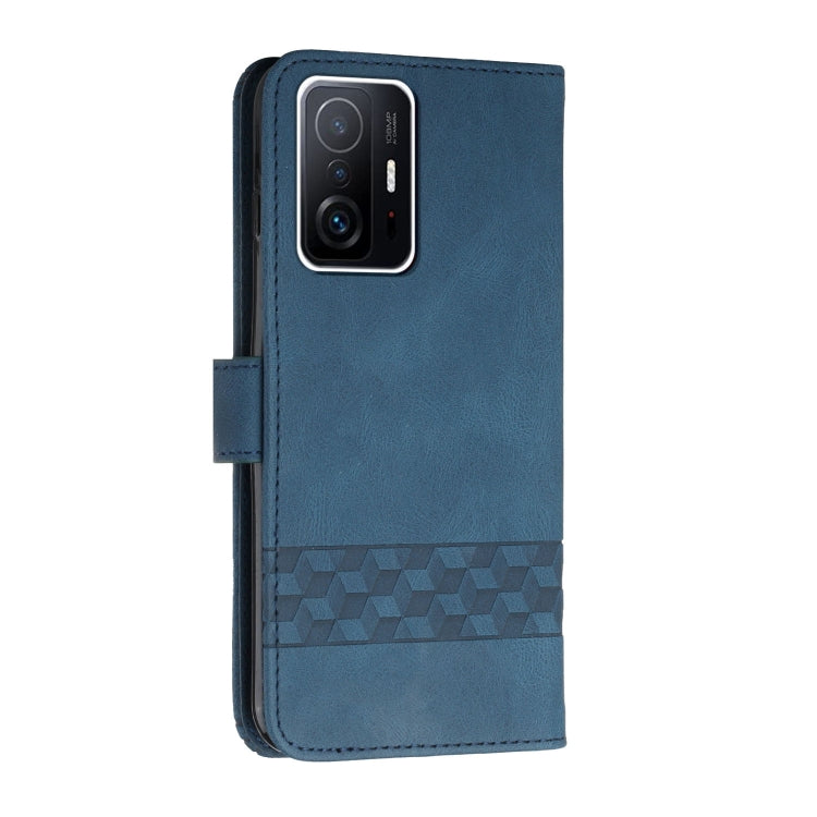 For Xiaomi Mi 11T Cubic Skin Feel Flip Leather Phone Case
