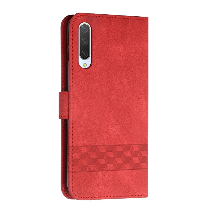 For Xiaomi Mi CC9e Cubic Skin Feel Flip Leather Phone Case