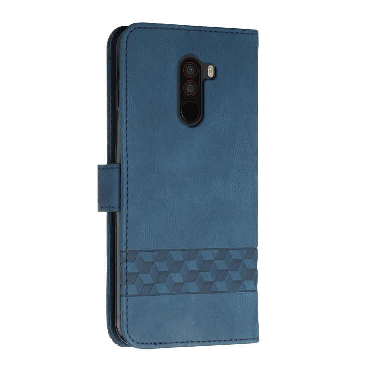 For Xiaomi Pocophone F1 Cubic Skin Feel Flip Leather Phone Case