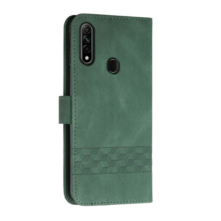 For OPPO A8 Cubic Skin Feel Flip Leather Phone Case