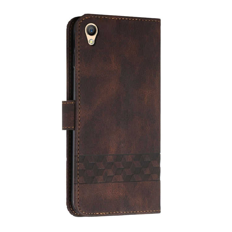 For OPPO A37 Cubic Skin Feel Flip Leather Phone Case