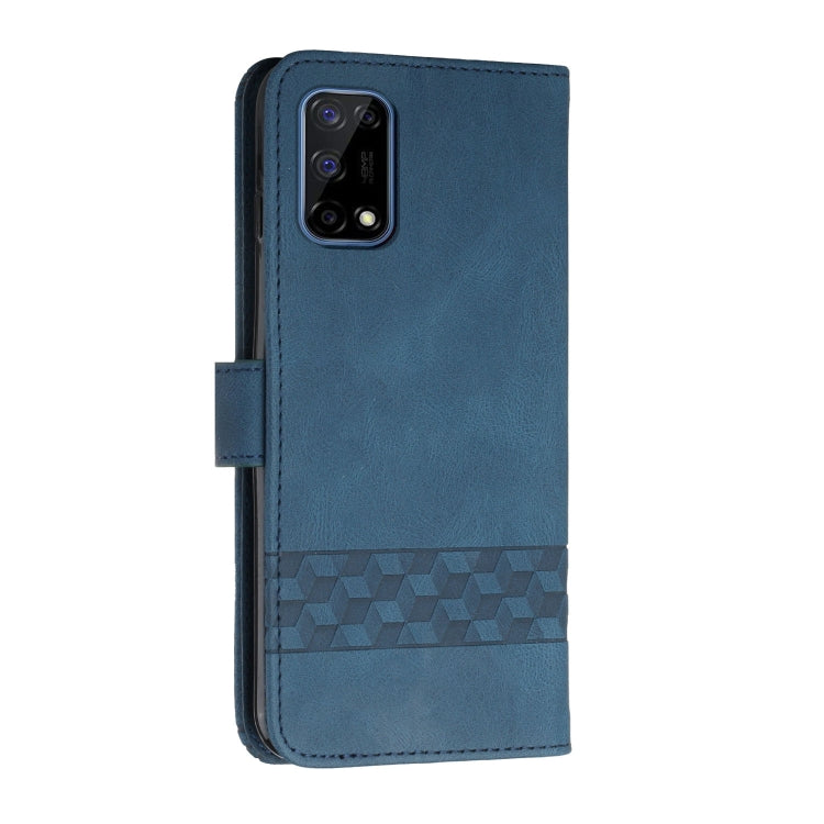 For OPPO Realme 7 Pro 5G Cubic Skin Feel Flip Leather Phone Case