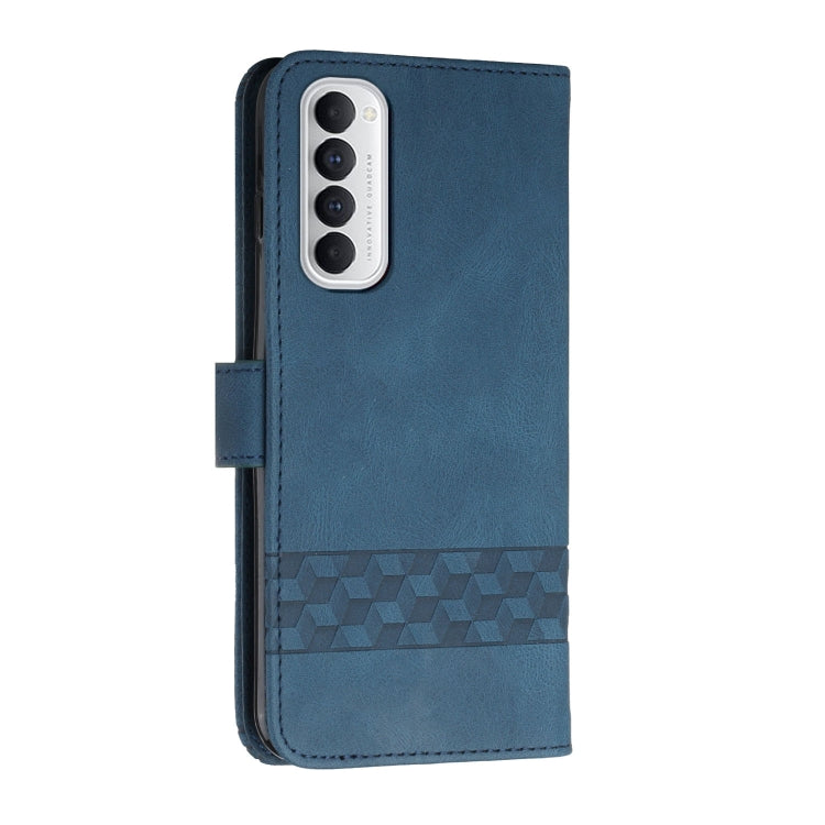For OPPO Reno4 Pro 4G Cubic Skin Feel Flip Leather Phone Case
