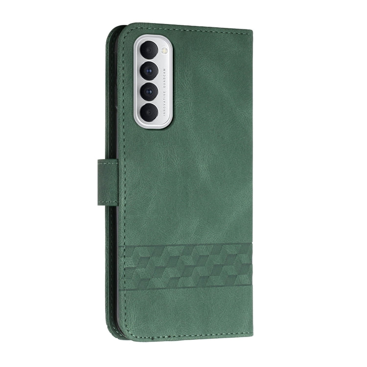 For OPPO Reno4 Pro 4G Cubic Skin Feel Flip Leather Phone Case