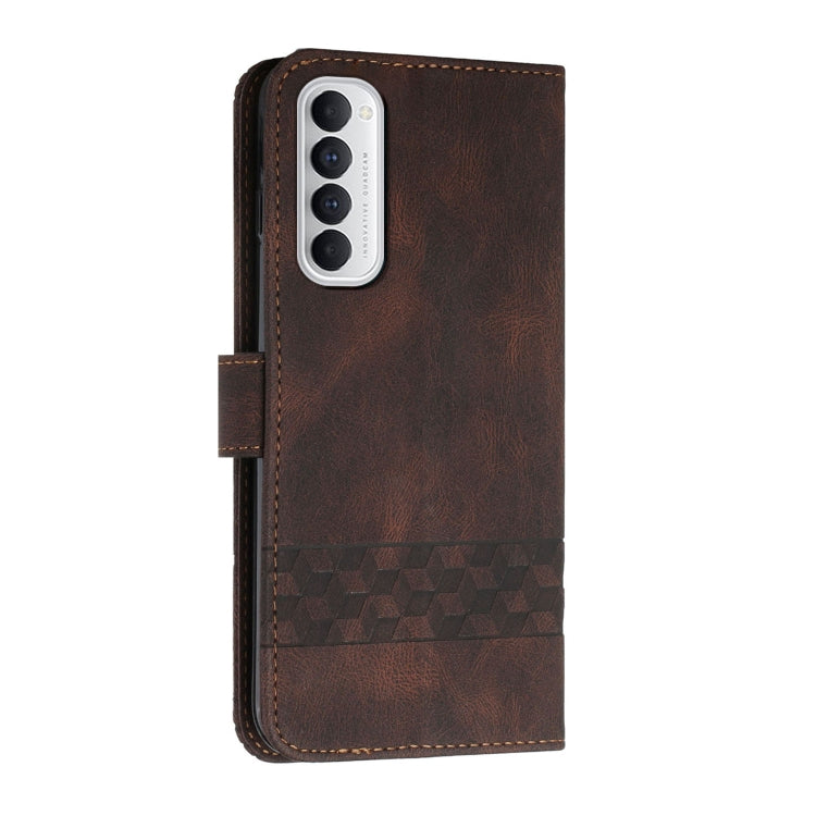 For OPPO Reno4 Pro 4G Cubic Skin Feel Flip Leather Phone Case