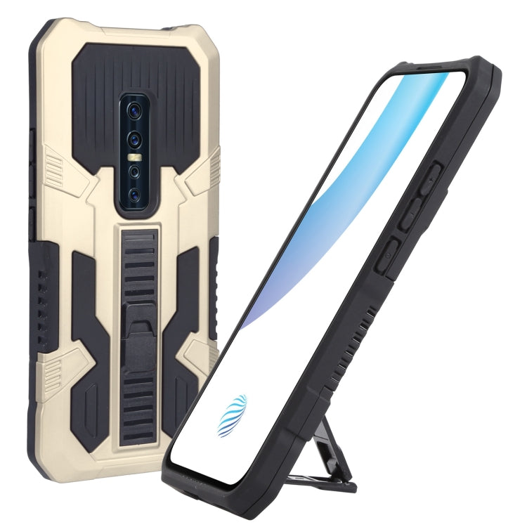 For vivo V17 Pro Vanguard Warrior All Inclusive Double-color Shockproof TPU + PC Phone Case with Holder