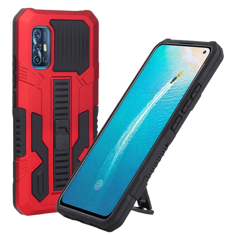 For vivo V19 Indonesia Version Vanguard Warrior All Inclusive Double-color Shockproof TPU + PC Phone Case with Holder