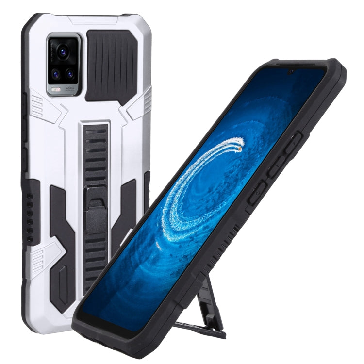 For vivo V20 Vanguard Warrior All Inclusive Double-color Shockproof TPU + PC Phone Case with Holder