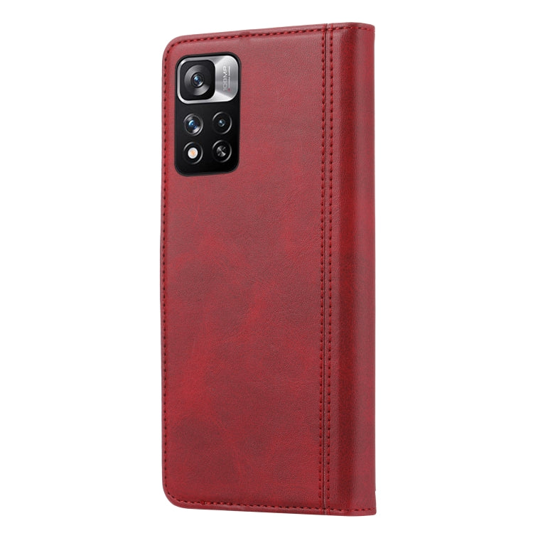 For Xiaomi Redmi Note 11 Pro/Note 11 Pro+ Calf Texture Double Fold Leather Phone Case