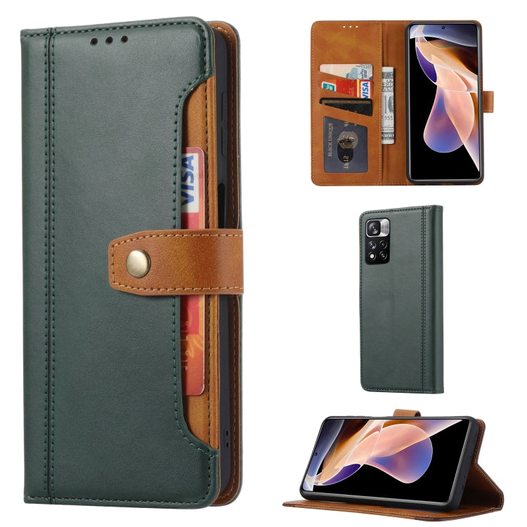 For Xiaomi Redmi Note 11 Pro/Note 11 Pro+ Calf Texture Double Fold Leather Phone Case
