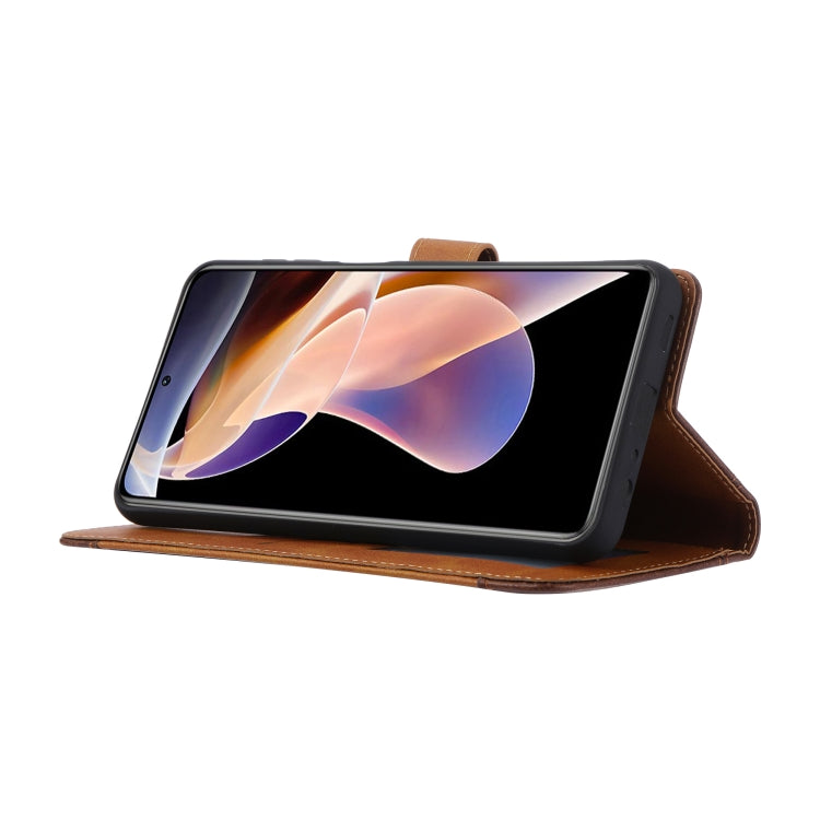 For Xiaomi Redmi Note 11/Poco M4 Pro Calf Texture Double Fold Leather Phone Case