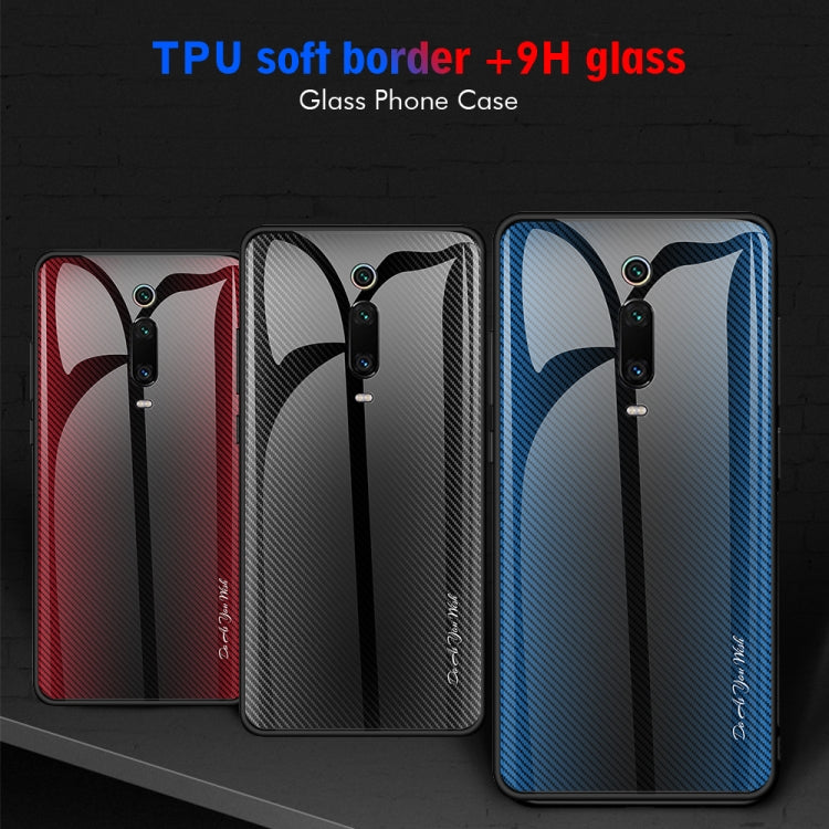 For Xiaomi Redmi K20 / K20 Pro / 9T Texture Gradient Glass Protective Case