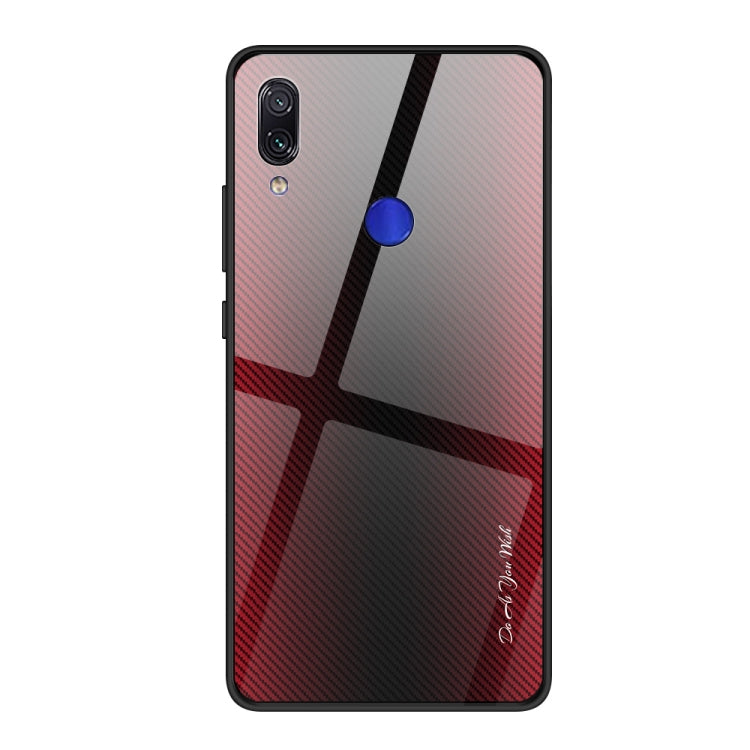 For Xiaomi Redmi Note 7 Texture Gradient Glass Protective Case