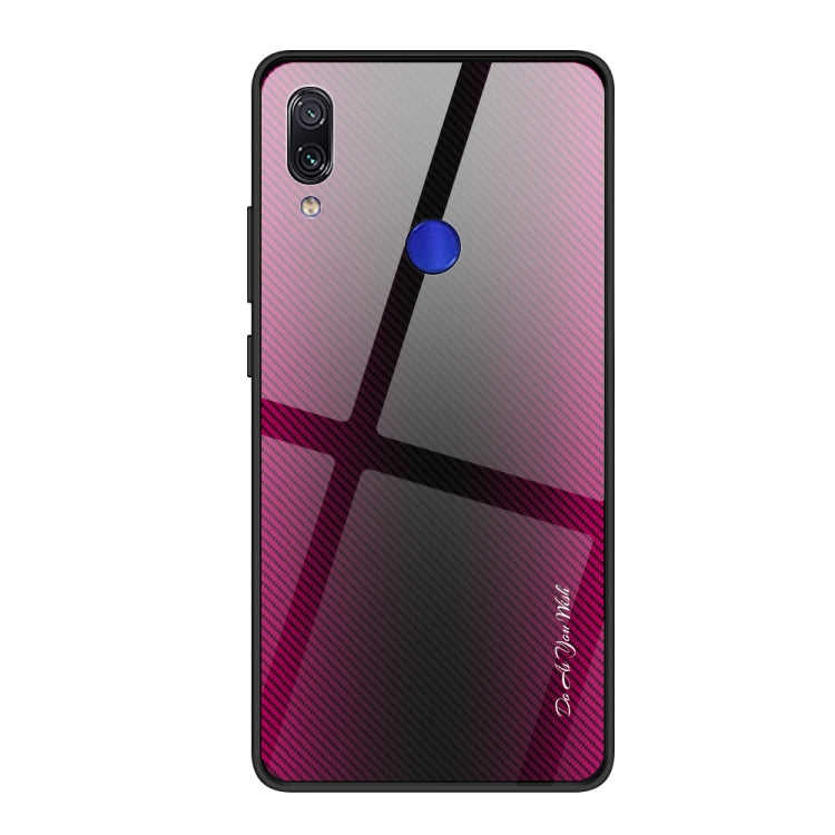 For Xiaomi Redmi Note 7 Texture Gradient Glass Protective Case