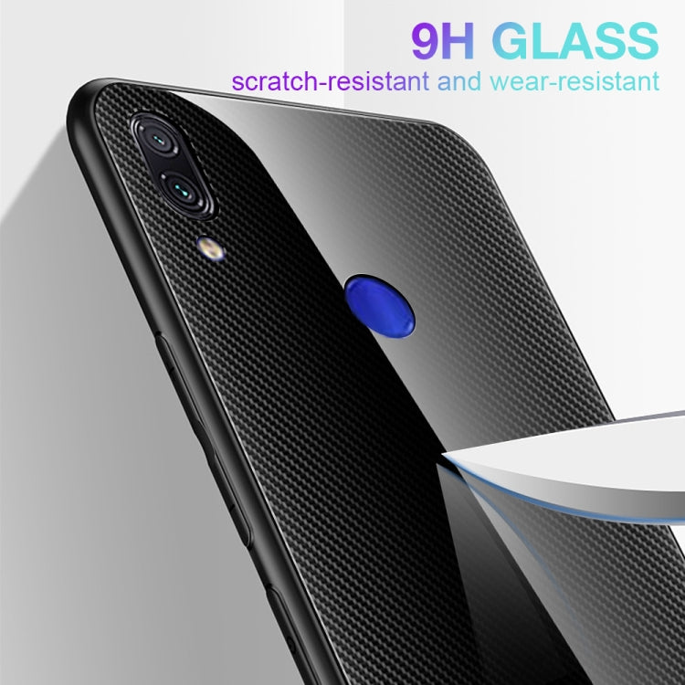 For Xiaomi Redmi Note 7 Texture Gradient Glass Protective Case