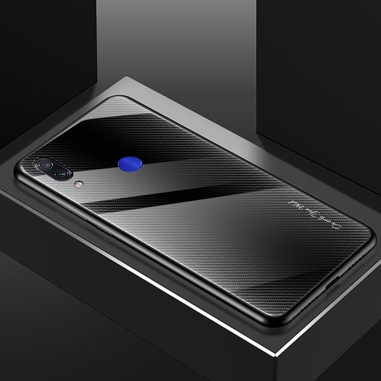 For Xiaomi Redmi Note 7 Texture Gradient Glass Protective Case