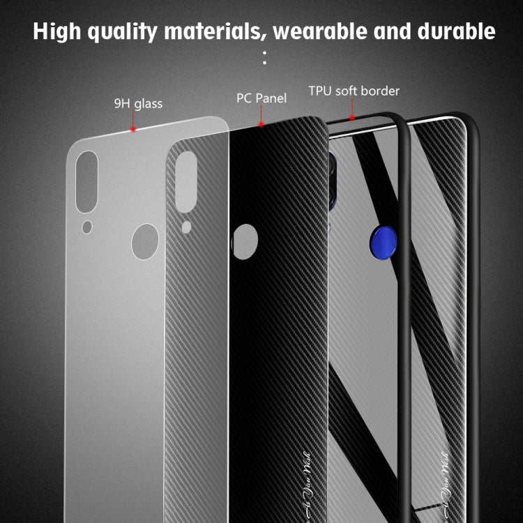 For Xiaomi Redmi Note 7 Texture Gradient Glass Protective Case