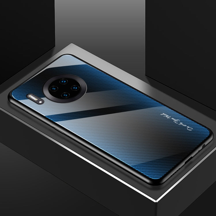 For Huawei Mate 30 Pro Texture Gradient Glass Protective Case