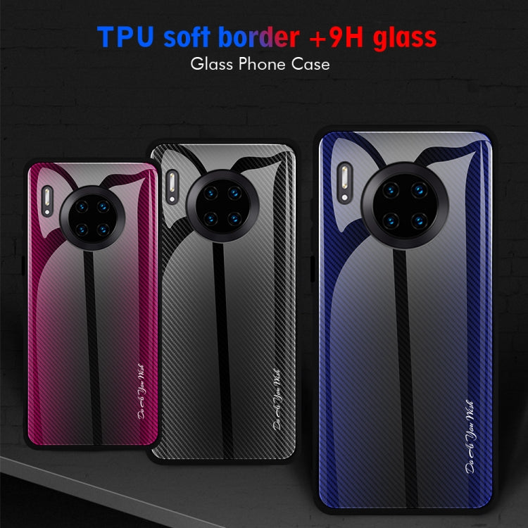 For Huawei Mate 30 Pro Texture Gradient Glass Protective Case