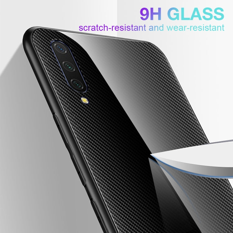 For Xiaomi CC9 / A3 Lite Texture Gradient Glass Protective Case