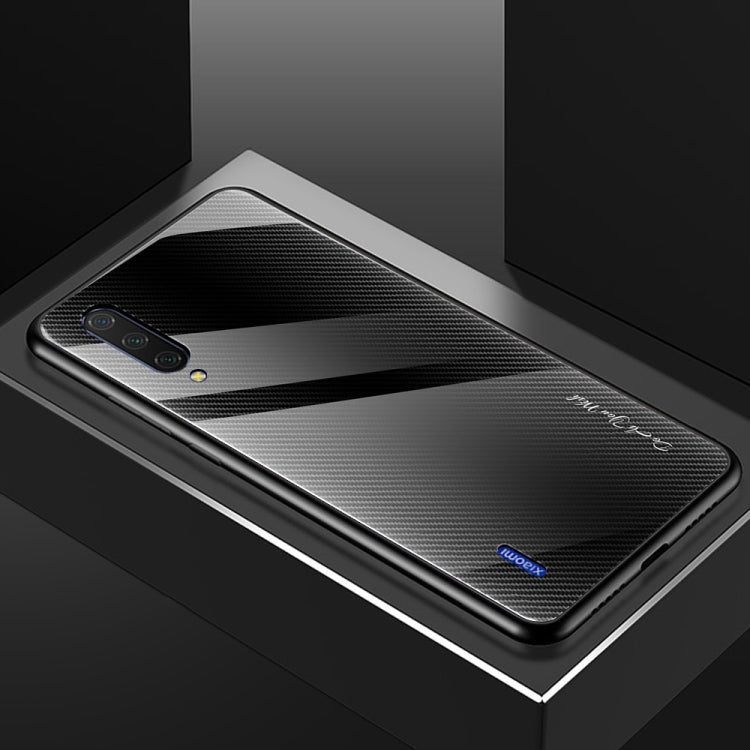 For Xiaomi CC9 / A3 Lite Texture Gradient Glass Protective Case