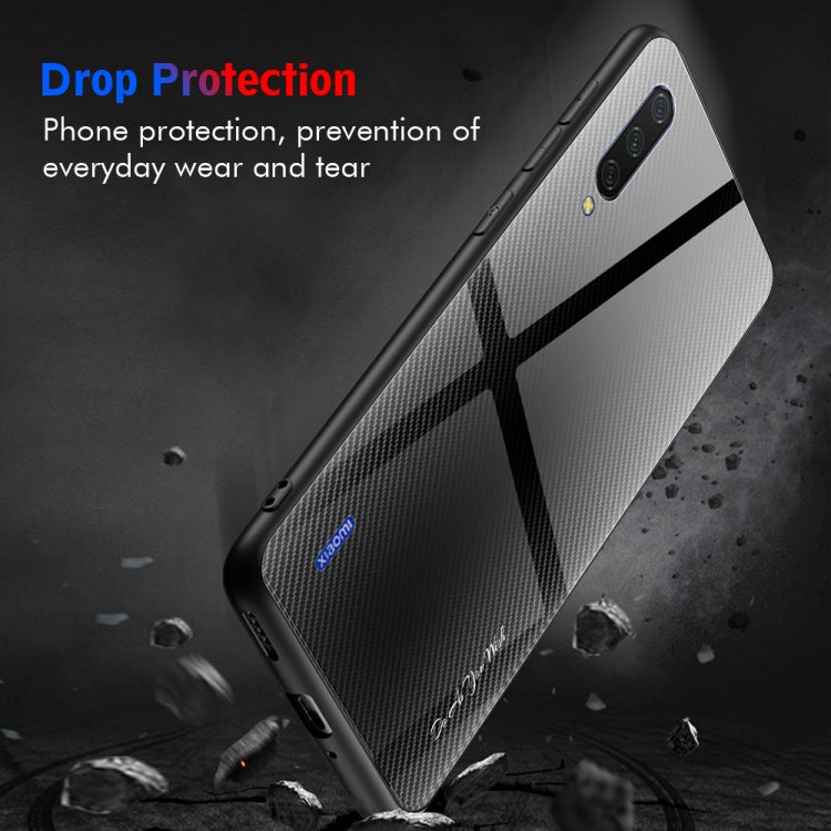 For Xiaomi CC9 / A3 Lite Texture Gradient Glass Protective Case
