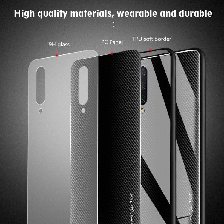 For Xiaomi CC9 / A3 Lite Texture Gradient Glass Protective Case