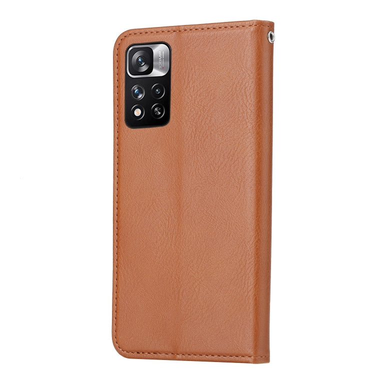 For Xiaomi Redmi Note 11 5G Domestic Version / Poco M4 Pro Knead Skin Texture Leather Phone Case