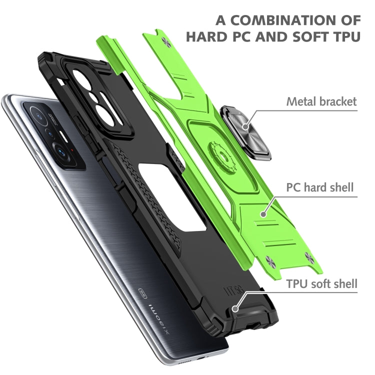 For Xiaomi 11T Magnetic Armor TPU + PC Phone Case