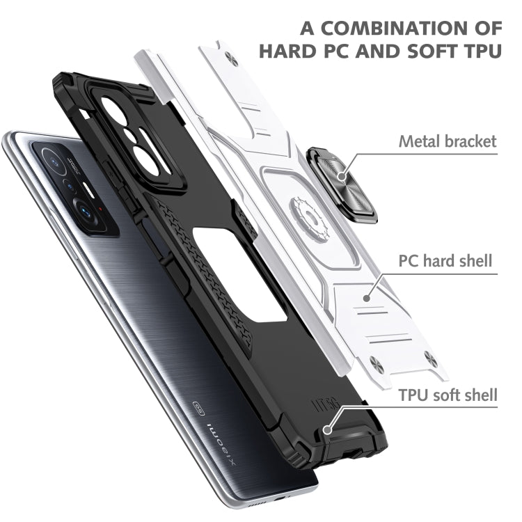 For Xiaomi 11T Magnetic Armor TPU + PC Phone Case