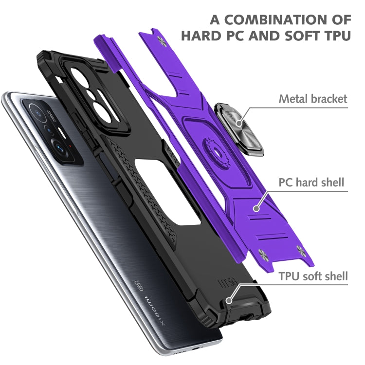 For Xiaomi 11T Magnetic Armor TPU + PC Phone Case
