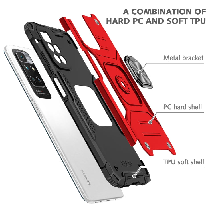 For Xiaomi Redmi 10 Magnetic Armor TPU + PC Phone Case