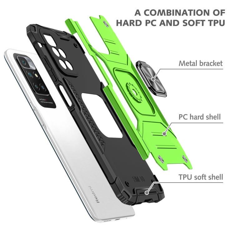 For Xiaomi Redmi 10 Magnetic Armor TPU + PC Phone Case