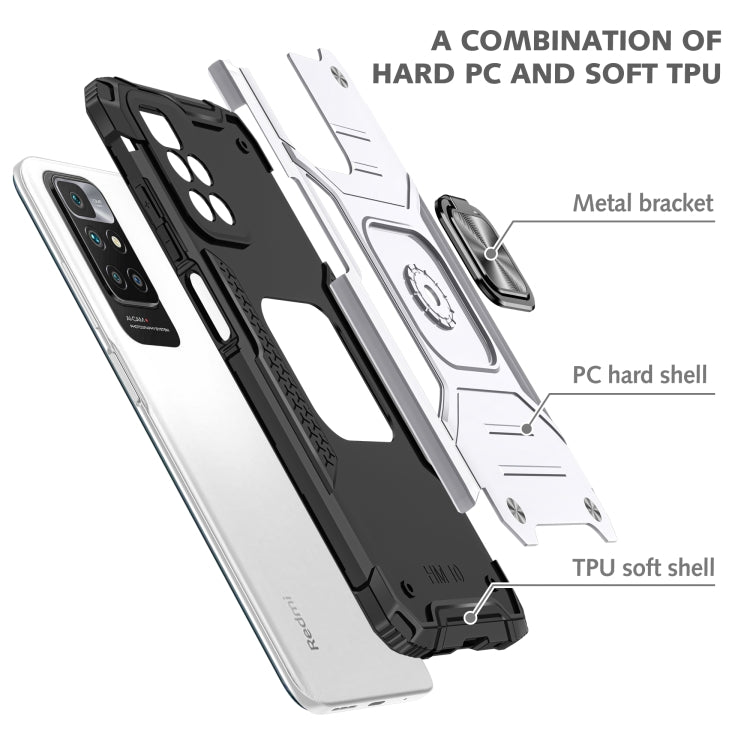For Xiaomi Redmi 10 Magnetic Armor TPU + PC Phone Case
