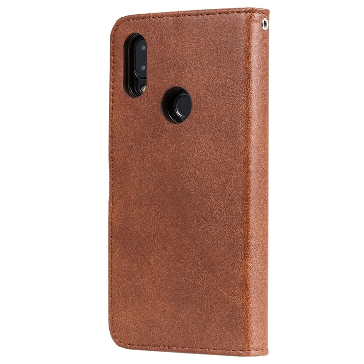 For Xiaomi Redmi 7 Solid Color Horizontal Flip Protective Case with Holder & Card Slots & Wallet & Photo Frame & Lanyard