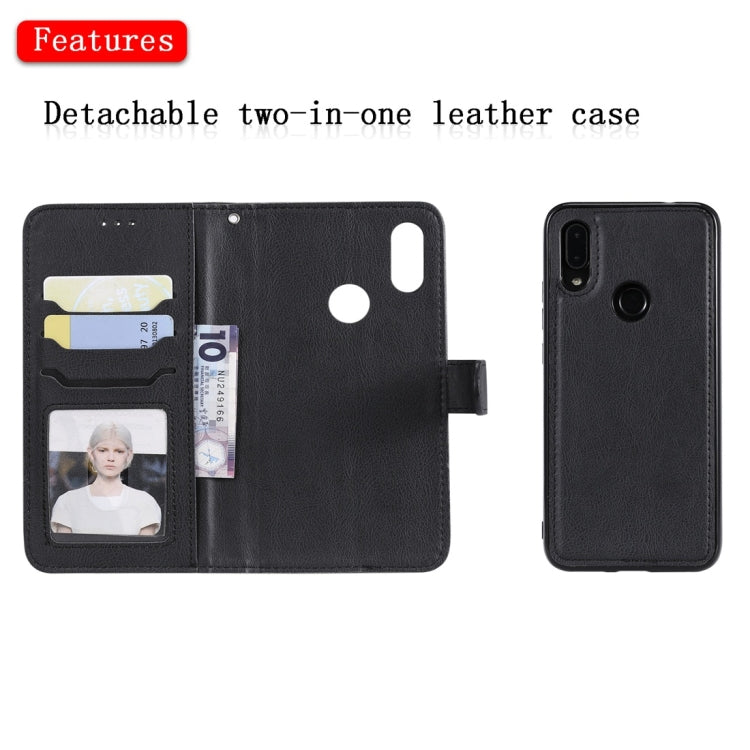 For Xiaomi Redmi 7 Solid Color Horizontal Flip Protective Case with Holder & Card Slots & Wallet & Photo Frame & Lanyard