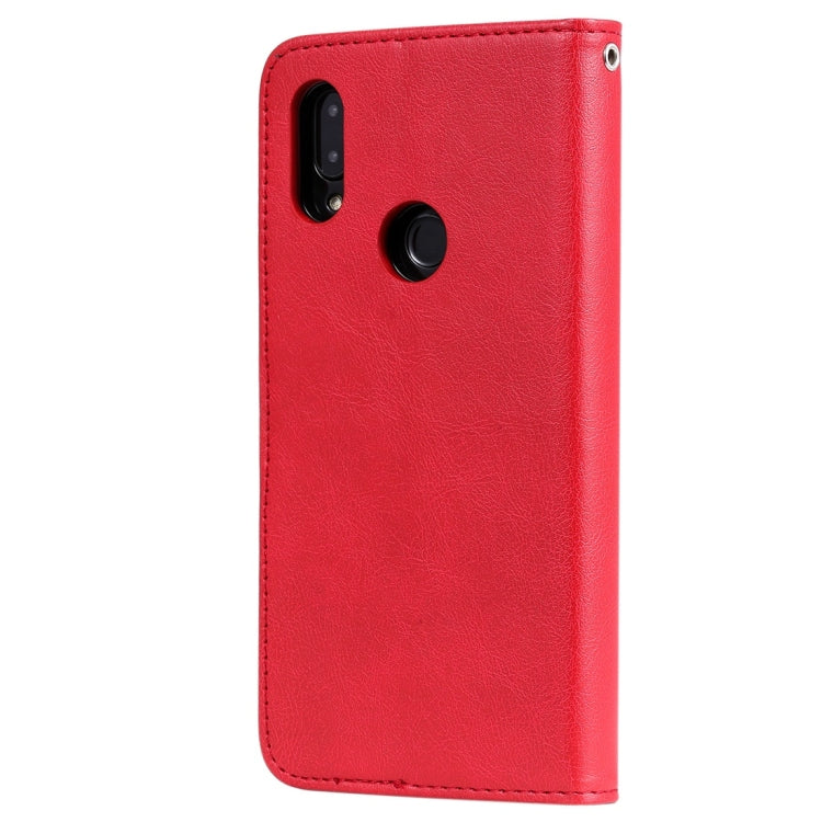For Xiaomi Redmi 7 Solid Color Horizontal Flip Protective Case with Holder & Card Slots & Wallet & Photo Frame & Lanyard