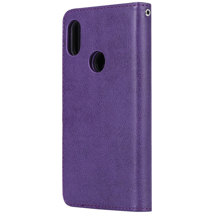For Xiaomi Redmi Note 6 Pro Solid Color Horizontal Flip Protective Case with Holder & Card Slots & Wallet & Photo Frame & Lanyard