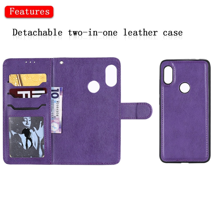 For Xiaomi Redmi Note 6 Pro Solid Color Horizontal Flip Protective Case with Holder & Card Slots & Wallet & Photo Frame & Lanyard