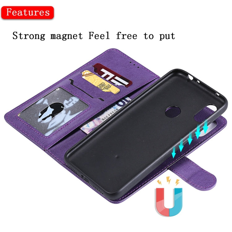 For Xiaomi Redmi Note 6 Pro Solid Color Horizontal Flip Protective Case with Holder & Card Slots & Wallet & Photo Frame & Lanyard