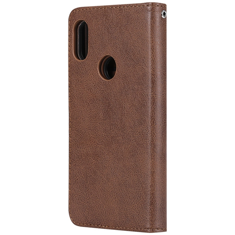 For Xiaomi Redmi Note 6 Pro Solid Color Horizontal Flip Protective Case with Holder & Card Slots & Wallet & Photo Frame & Lanyard