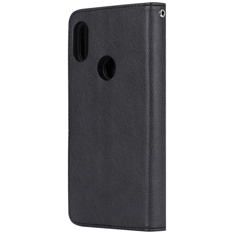 For Xiaomi Redmi Note 6 Pro Solid Color Horizontal Flip Protective Case with Holder & Card Slots & Wallet & Photo Frame & Lanyard