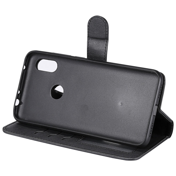 For Xiaomi Redmi Note 6 Pro Solid Color Horizontal Flip Protective Case with Holder & Card Slots & Wallet & Photo Frame & Lanyard