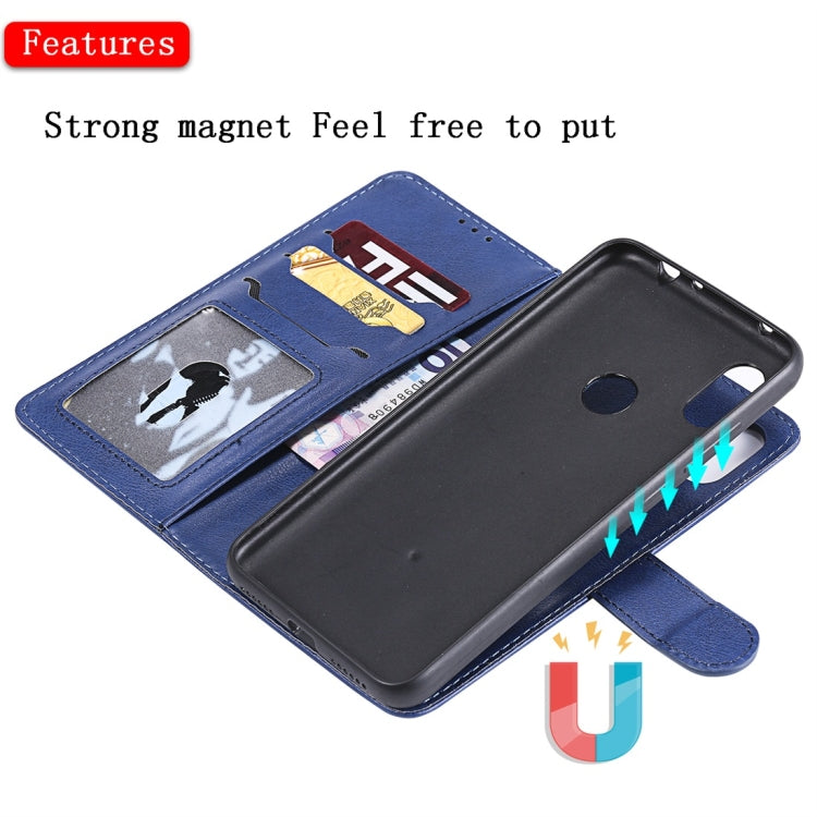 For Xiaomi Redmi Note 6 Pro Solid Color Horizontal Flip Protective Case with Holder & Card Slots & Wallet & Photo Frame & Lanyard