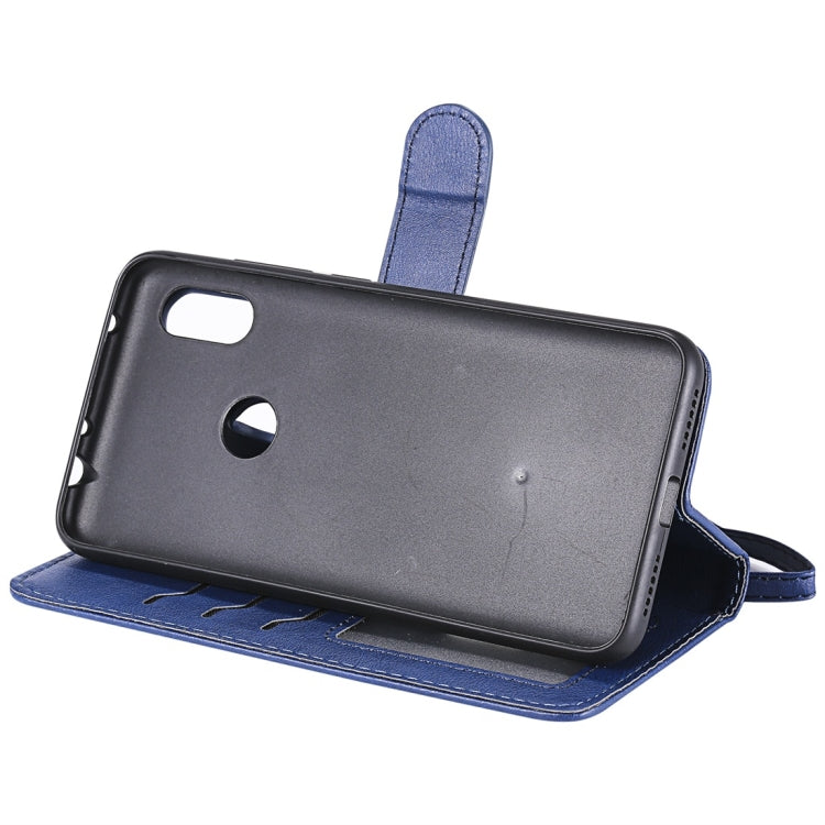 For Xiaomi Redmi Note 6 Pro Solid Color Horizontal Flip Protective Case with Holder & Card Slots & Wallet & Photo Frame & Lanyard