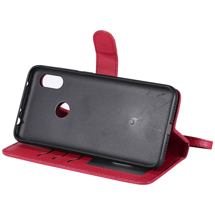 For Xiaomi Redmi Note 6 Pro Solid Color Horizontal Flip Protective Case with Holder & Card Slots & Wallet & Photo Frame & Lanyard