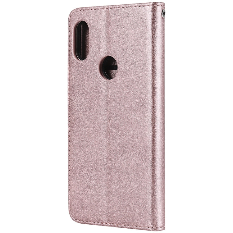 For Xiaomi Redmi Note 6 Pro Solid Color Horizontal Flip Protective Case with Holder & Card Slots & Wallet & Photo Frame & Lanyard