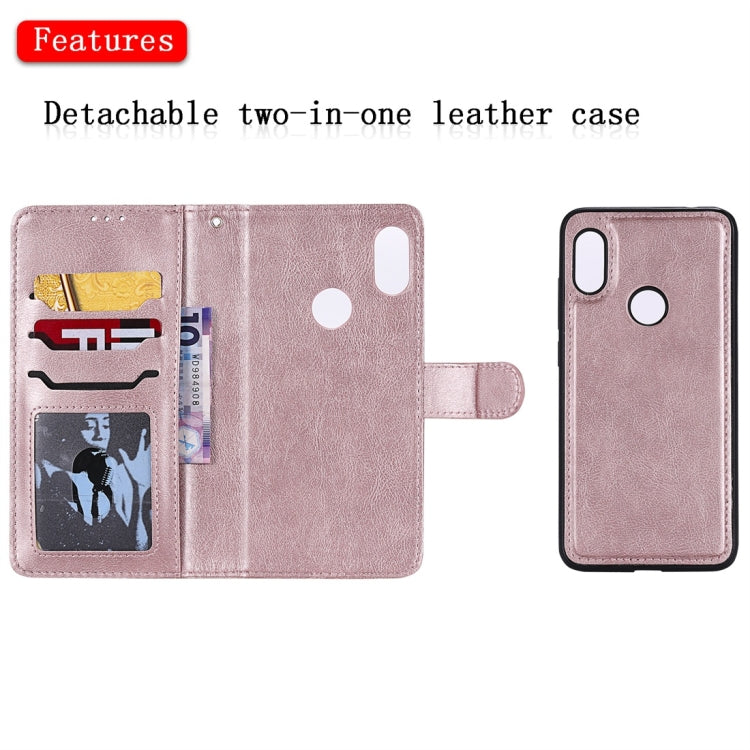 For Xiaomi Redmi Note 6 Pro Solid Color Horizontal Flip Protective Case with Holder & Card Slots & Wallet & Photo Frame & Lanyard