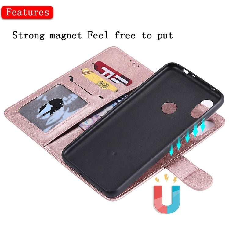 For Xiaomi Redmi Note 6 Pro Solid Color Horizontal Flip Protective Case with Holder & Card Slots & Wallet & Photo Frame & Lanyard